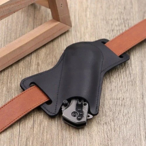 Leder etui für klappmesser - etui,