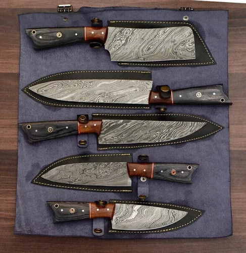 Damast messerset teilig - messerset, 5