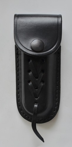 Leder gürteletui schwarz - leder,